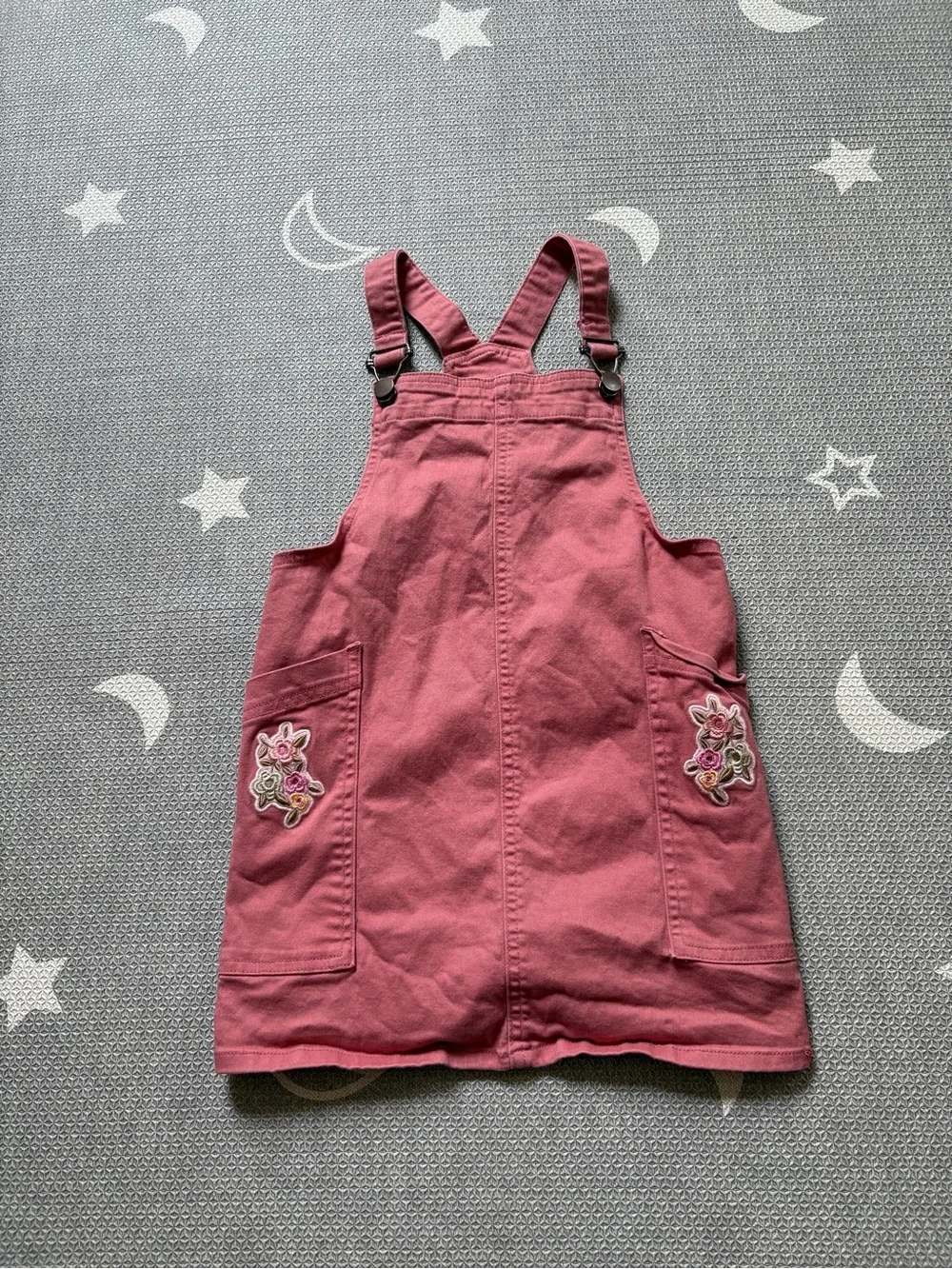 Garanimals Rose Pink Embroidered Pocket Overall Dress